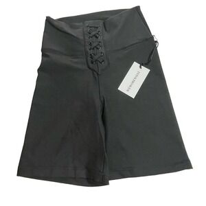 WeWoreWhat Lace Up Biker XS Black $68 NWT Revolve